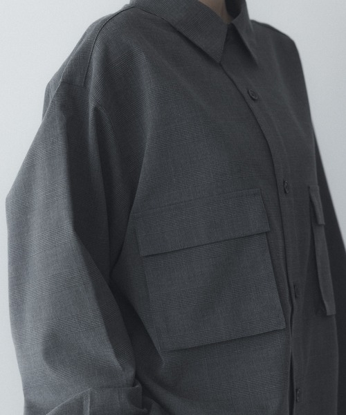 remer(リメール)の「ルーズオーバーサイズポケットシャツ / Loose Oversized Pocket Shirt(シャツ/ブラウス・メンズ・チャコールグレー/ブラウン/ブラック・SMALL/X-SMALL/LARGE/MEDIUM)」の9枚目の写真