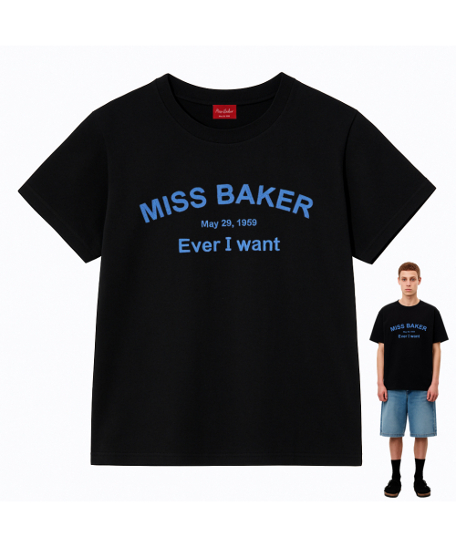 MISS BAKER（ミス ベイカー）の「アーチロゴチェーン刺繍Tシャツブラック(男性)（Tシャツ/カットソー・メンズ・ブラック・LARGE/X-LARGE）」の4枚目の写真