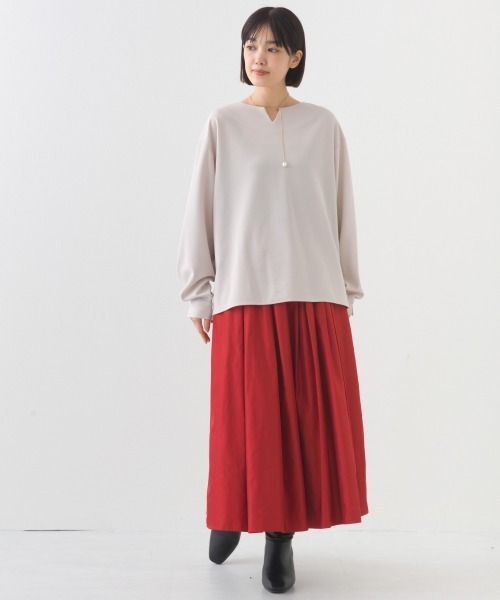 OMNES(オムネス)の「【BEAUTIFUL FRIDAY】キーネックブラウス(シャツ/ブラウス・レディース・グレー/ネイビー・MEDIUM/LARGE)」の7枚目の写真