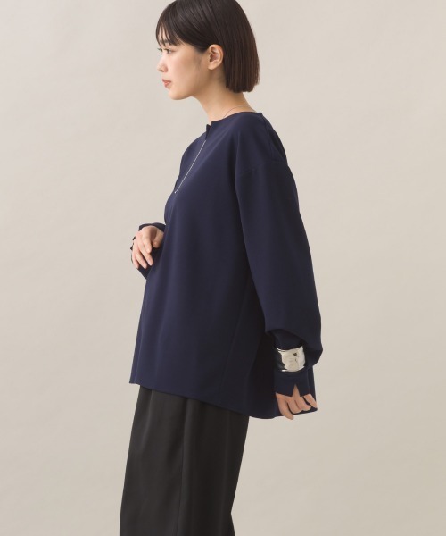 OMNES(オムネス)の「【BEAUTIFUL FRIDAY】キーネックブラウス(シャツ/ブラウス・レディース・グレー/ネイビー・MEDIUM/LARGE)」の10枚目の写真