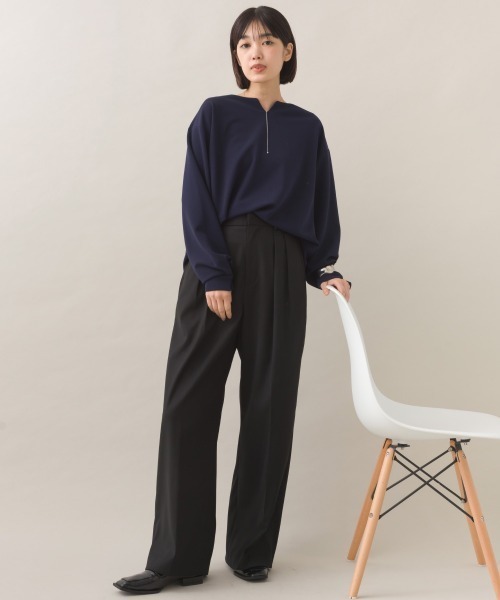 OMNES(オムネス)の「【BEAUTIFUL FRIDAY】キーネックブラウス(シャツ/ブラウス・レディース・グレー/ネイビー・MEDIUM/LARGE)」の12枚目の写真