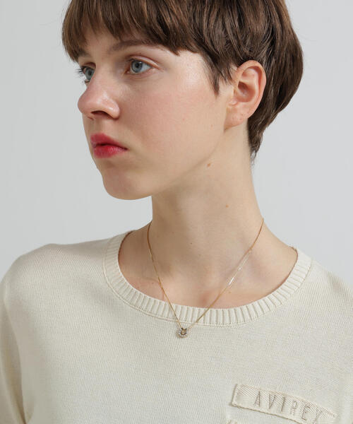 AVIREX（アヴィレックス）の「HEART HORSESHOE CZ NECKLACE（GOLD) by J.H.M CO.,LTD.（ネックレス・レディース・ゴールド・F）」の3枚目の写真