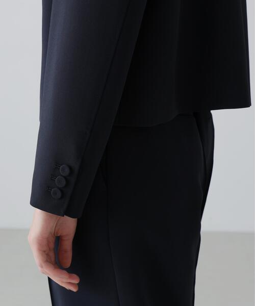 ADORE(アドーア)の「◆ストレッチジョーゼットジャケット(ノーカラージャケット・レディース・ネイビー/ベージュ・38)」の13枚目の写真
