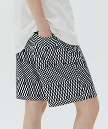 MATCHGLOBE（マッチグローブ）の「チェックバンディングショーツ（ブラック）（その他パンツ）」