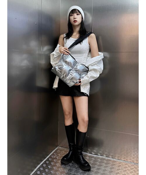 DAMP(ドントアスクマイプラン)の「2WAY padded messenger bag_pink(メッセンジャーバッグ・レディース・その他・ONE SIZE)」の22枚目の写真