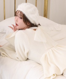 one after another NICE CLAUP | バックリボンフェザーニット(ニット/セーター)