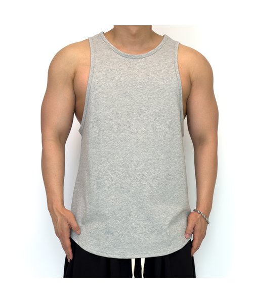 PACIENCIA(パシエンシア)の「ベーシックヘルス筋肉タンクトップ(Tシャツ/カットソー・メンズ・ホワイト/ブラック/グレー/ダークグレー・LARGE/X-LARGE/XX-LARGE)」の3枚目の写真