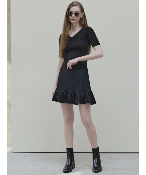 AVANT-G(アバン)の「A-line Mini Pleated Skirt - black(スカート・レディース・その他・FREE)」の3枚目の写真