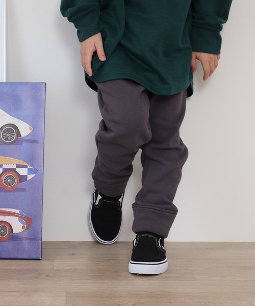 OMNES(オムネス)の「ストレッチ裏シャギー起毛ロングパンツ KIDS(その他パンツ・キッズ・チャコール/ブルー系その他2/ブルー系その他/ブラック・110cm/100cm)」の2枚目の写真