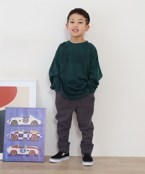 OMNES(オムネス)の「ストレッチ裏シャギー起毛ロングパンツ KIDS(その他パンツ・キッズ・チャコール/ブルー系その他2/ブルー系その他/ブラック・110cm/100cm)」の9枚目の写真