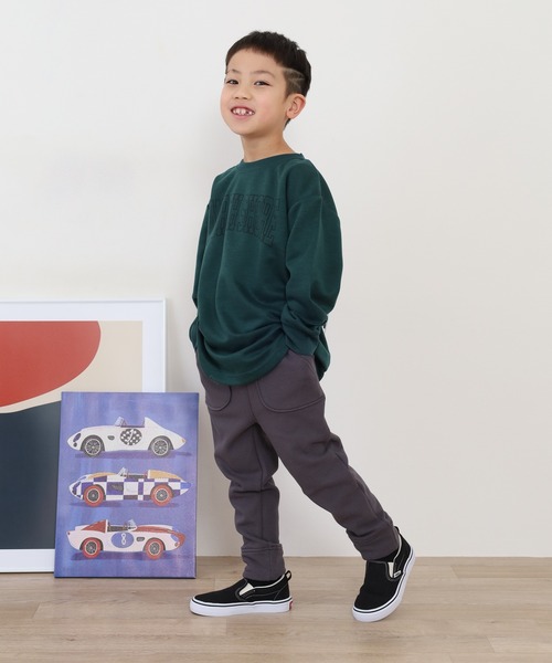 OMNES(オムネス)の「ストレッチ裏シャギー起毛ロングパンツ KIDS(その他パンツ・キッズ・チャコール/ブルー系その他2/ブルー系その他/ブラック・110cm/100cm)」の8枚目の写真
