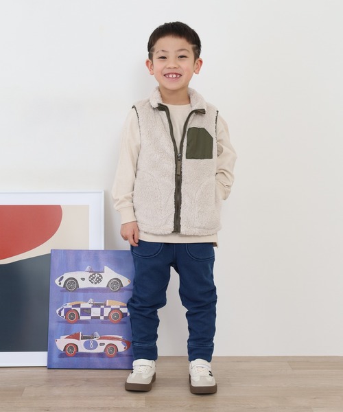 OMNES(オムネス)の「ストレッチ裏シャギー起毛ロングパンツ KIDS(その他パンツ・キッズ・チャコール/ブルー系その他2/ブルー系その他/ブラック・110cm/100cm)」の14枚目の写真