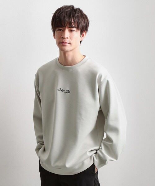 THE SHOP TK （ザ ショップ ティーケー ）の「【クリーンで大人っぽい】ロゴスウェット 洗濯機OK（スウェット・メンズ・ライトグレー/ブラック/オフホワイト・03/02/04）」の3枚目の写真