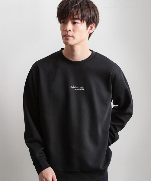 THE SHOP TK （ザ ショップ ティーケー ）の「【クリーンで大人っぽい】ロゴスウェット 洗濯機OK（スウェット・メンズ・ライトグレー/ブラック/オフホワイト・03/02/04）」の2枚目の写真