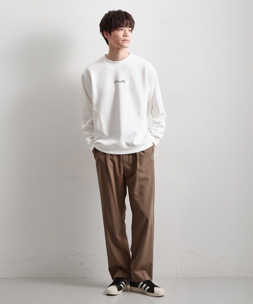 THE SHOP TK （ザ ショップ ティーケー ）の「【クリーンで大人っぽい】ロゴスウェット 洗濯機OK（スウェット・メンズ・ライトグレー/ブラック/オフホワイト・03/02/04）」の6枚目の写真