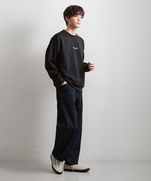 THE SHOP TK （ザ ショップ ティーケー ）の「【クリーンで大人っぽい】ロゴスウェット 洗濯機OK（スウェット・メンズ・ライトグレー/ブラック/オフホワイト・03/02/04）」の10枚目の写真