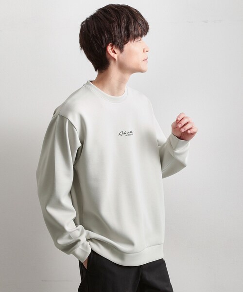 THE SHOP TK （ザ ショップ ティーケー ）の「【クリーンで大人っぽい】ロゴスウェット 洗濯機OK（スウェット・メンズ・ライトグレー/ブラック/オフホワイト・03/02/04）」の12枚目の写真