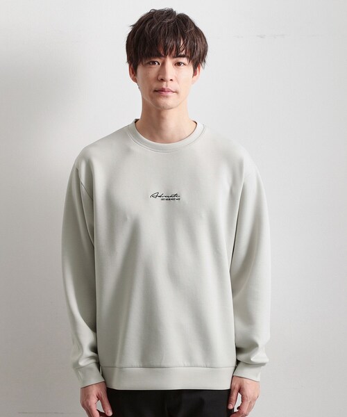 THE SHOP TK （ザ ショップ ティーケー ）の「【クリーンで大人っぽい】ロゴスウェット 洗濯機OK（スウェット・メンズ・ライトグレー/ブラック/オフホワイト・03/02/04）」の16枚目の写真