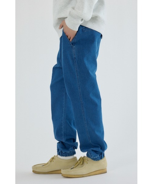 RODEO CROWNS WIDE BOWL（ロデオクラウンズワイドボウル）の「チルイージーデニムJOGパンツ（デニムパンツ・メンズ・ブラック/ブルー・MEDIUM/LARGE）」の10枚目の写真