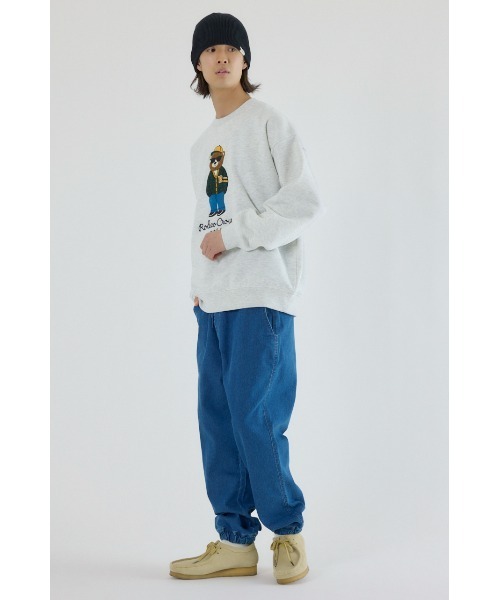 RODEO CROWNS WIDE BOWL（ロデオクラウンズワイドボウル）の「チルイージーデニムJOGパンツ（デニムパンツ・メンズ・ブラック/ブルー・MEDIUM/LARGE）」の12枚目の写真