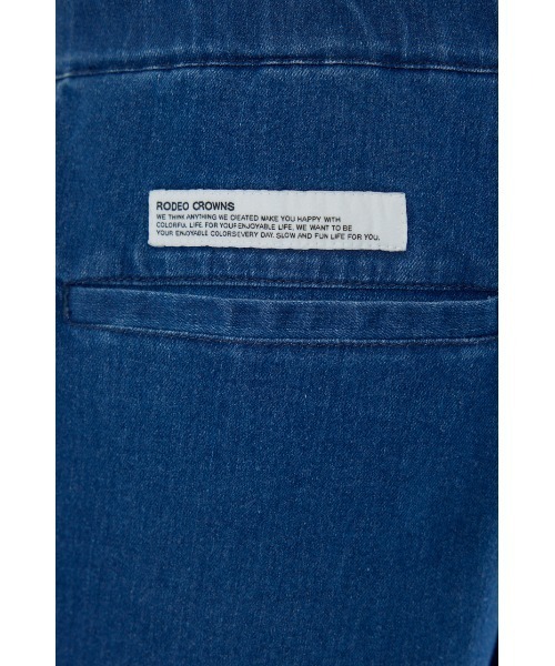 RODEO CROWNS WIDE BOWL（ロデオクラウンズワイドボウル）の「チルイージーデニムJOGパンツ（デニムパンツ・メンズ・ブラック/ブルー・MEDIUM/LARGE）」の18枚目の写真