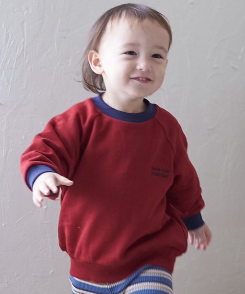 男の子130,140㎝56点 まとめ売り ダウン トレーナー 秋冬 大量 セール】【GOODPRICE】裏起毛衿配色トレーナー（スウェット）｜petit