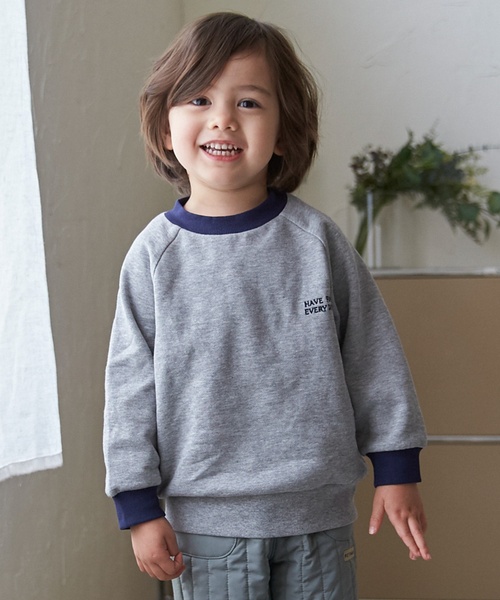 セール】【GOODPRICE】裏起毛衿配色トレーナー（スウェット）｜petit