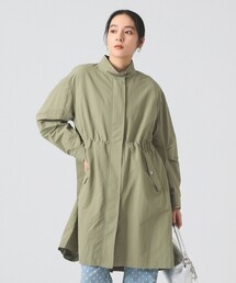Ray BEAMS | バック タック スタンドカラー コート（吸水速乾・UVカット）(ステンカラーコート)