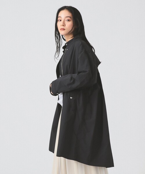 Ray BEAMS（レイビームス）の「バック タック スタンドカラー コート（吸水速乾・UVカット）（ステンカラーコート・レディース・オリーブ/ベージュ/ブラック・ONE SIZE）」の19枚目の写真