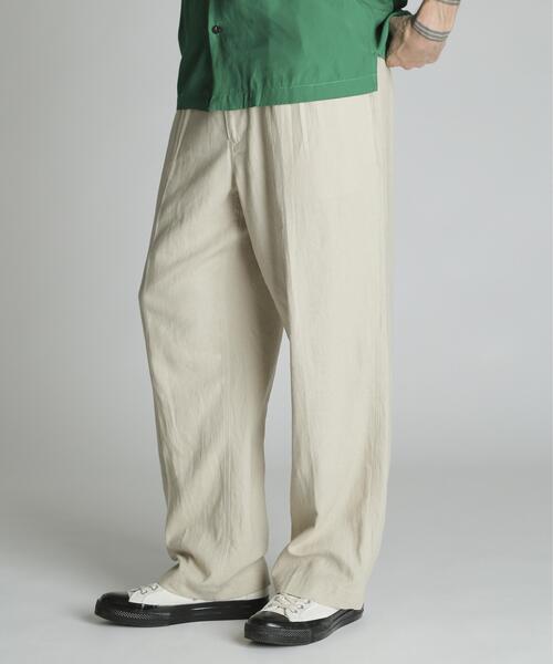 schott（ショット）の「Schott/ショット/LINEN TROUSERS/リネン トラウザー（スラックス・メンズ・ブラック/カーキ/ベージュ・30/32/34/36）」の3枚目の写真