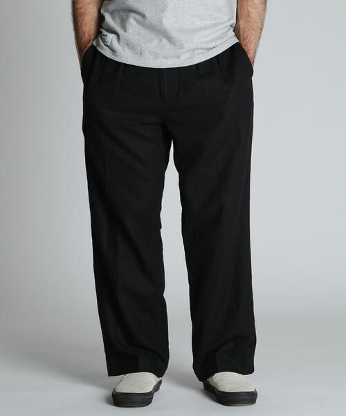 schott（ショット）の「Schott/ショット/LINEN TROUSERS/リネン トラウザー（スラックス・メンズ・ブラック/カーキ/ベージュ・30/32/34/36）」の2枚目の写真