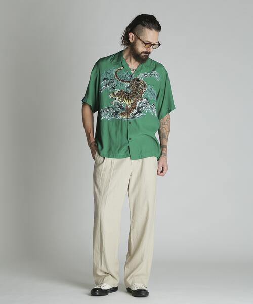 schott（ショット）の「Schott/ショット/LINEN TROUSERS/リネン トラウザー（スラックス・メンズ・ブラック/カーキ/ベージュ・30/32/34/36）」の6枚目の写真