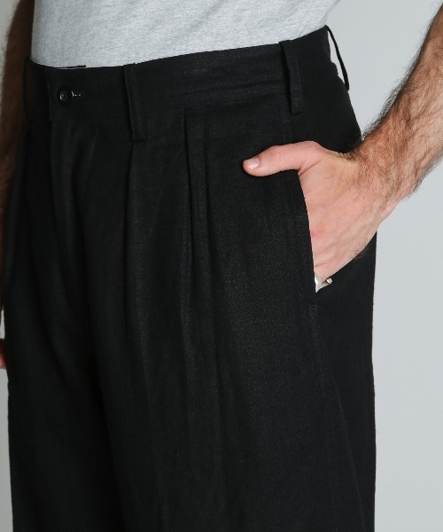 schott（ショット）の「Schott/ショット/LINEN TROUSERS/リネン トラウザー（スラックス・メンズ・ブラック/カーキ/ベージュ・30/32/34/36）」の9枚目の写真