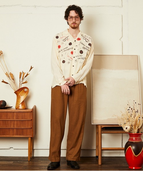 schott（ショット）の「Schott/ショット/LINEN TROUSERS/リネン トラウザー（スラックス・メンズ・ブラック/カーキ/ベージュ・30/32/34/36）」の4枚目の写真