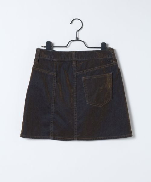 JEANASIS(ジーナシス)の「フロッキーデニムミニスカート/634877(デニムスカート・レディース・ブラウン系その他/レッド系その他・SMALL/MEDIUM)」の3枚目の写真