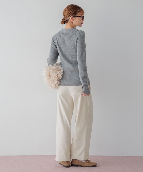 BAYFLOW（ベイフロー）の「[春まで着られる]タイトニットカーディガン（カーディガン/ボレロ・レディース・モカ/グレー/レッド・FREE）」の6枚目の写真