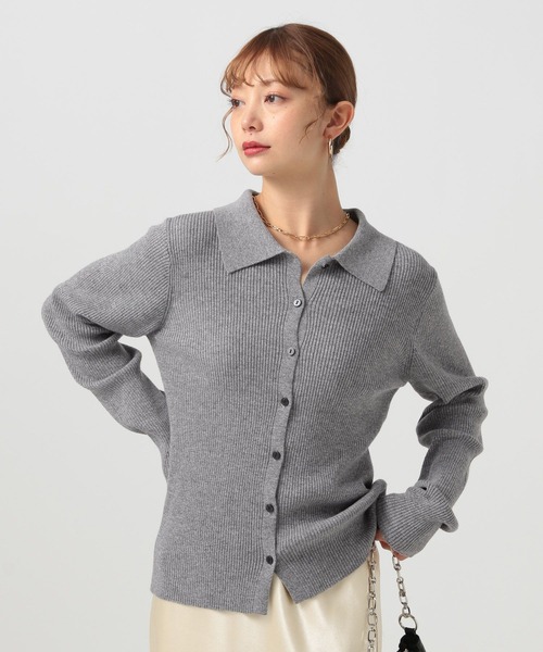 BAYFLOW（ベイフロー）の「[春まで着られる]タイトニットカーディガン（カーディガン/ボレロ・レディース・モカ/グレー/レッド・FREE）」の14枚目の写真