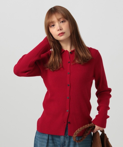 BAYFLOW（ベイフロー）の「[春まで着られる]タイトニットカーディガン（カーディガン/ボレロ・レディース・モカ/グレー/レッド・FREE）」の18枚目の写真