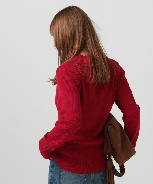 BAYFLOW（ベイフロー）の「[春まで着られる]タイトニットカーディガン（カーディガン/ボレロ・レディース・モカ/グレー/レッド・FREE）」の21枚目の写真