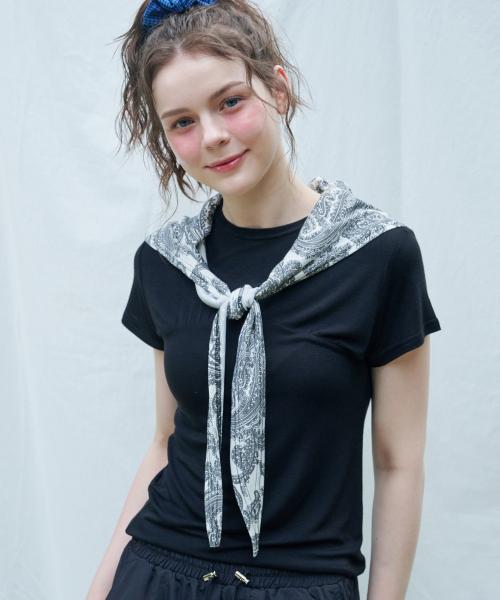 LOSSYROW(ロッシロー)の「Wrinkle Short Sleeve T-shirt Black(Tシャツ/カットソー・レディース・その他・FREE)」の1枚目の写真