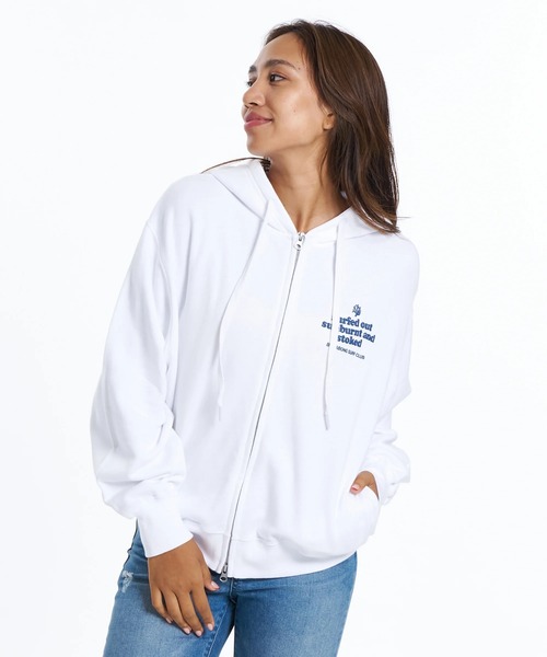 BILLABONG(ビラボン)の「BILLABONG ウィメンズ BIG LOOSE SWEAT ZIP パーカー 【2026年春夏モデル】/ビラボンジップアップスウェットパーカー(パーカー・レディース・グレー/ホワイト/ブラック・MEDIUM)」の5枚目の写真