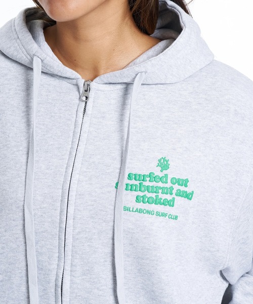 BILLABONG(ビラボン)の「BILLABONG ウィメンズ BIG LOOSE SWEAT ZIP パーカー 【2026年春夏モデル】/ビラボンジップアップスウェットパーカー(パーカー・レディース・グレー/ホワイト/ブラック・MEDIUM)」の9枚目の写真