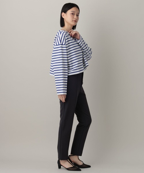 A part by（アパートバイ）の「クロップドボーダー_長袖（Tシャツ/カットソー・レディース・イエロー/ブルー・FREE）」の10枚目の写真