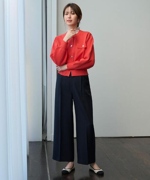 OPAQUE.CLIP（オペークドットクリップ）の「金ボタンデザインワイドパンツ/セットアップ対応【洗濯機OK】《S～LL》（その他パンツ・レディース・ネイビー/ライトベージュ・40/38/36/42）」の22枚目の写真