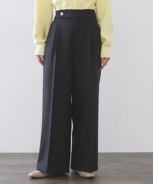 OPAQUE.CLIP（オペークドットクリップ）の「金ボタンデザインワイドパンツ/セットアップ対応【洗濯機OK】《S～LL》（その他パンツ・レディース・ネイビー/ライトベージュ・40/38/36/42）」の14枚目の写真