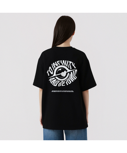 HYPERPLE(ハイパープル)の「To infinity,and beyond_TEE(Tシャツ/カットソー・メンズ・ブラック/ホワイト・M/L/XL)」の1枚目の写真
