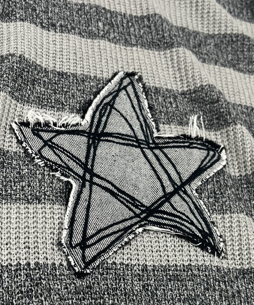 SK8ER ROCK（スケーターロック）の「Loose Melange Knit Star Pullover (beige*gray)（ニット/セーター・レディース・その他・ONE SIZE）」の4枚目の写真