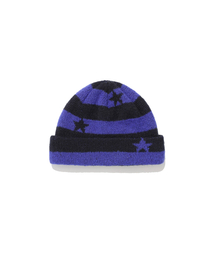ISTKUNST（イストクンスト）の「STRIPE CUFF BEANIE_PURPLE(IK2EFMAB30A)（ニットキャップ/ビーニー）」