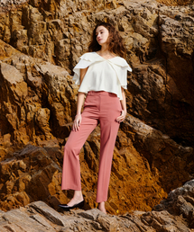 ICE GARDEN A.508（アイス ガーデン エイオーゴンパル）の「フレアパンツ_テラコッタ（スラックス）」