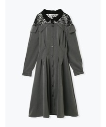 Re-J&SUPURE（リジェイアンドスプル）の「【大きいサイズ】レースオフショルドッキングワンピース（ワンピース）」